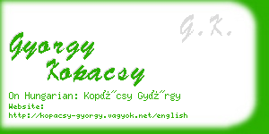 gyorgy kopacsy business card